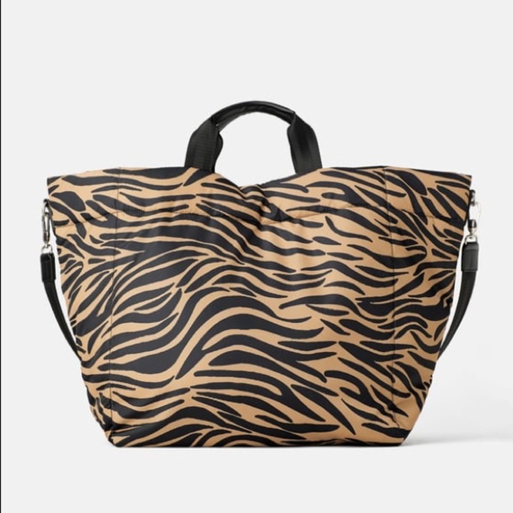Zara quilted animal print shopper - Picture 1 of 7